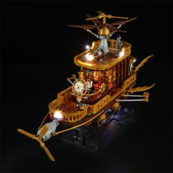 FUNWHOLE F9014 9014 non  TÀU VŨ TRỤ STEAMPUNK LIGHT CHASER bộ đồ chơi xếp lắp ráp ghép mô hình “LIGHT CATCHER”STEAMPUNK AIRSHIP 1641 khối