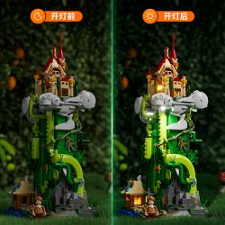 FUNWHOLE F9002 9002 non  TÒA NHÀ LÂU ĐÀI JACK VÀ CÂY ĐẬU THẦN bộ đồ chơi xếp lắp ráp ghép mô hình 1248 khối