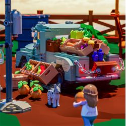 FUNWHOLE F9016 9016 non  XE TẢI NÔNG TRẠI bộ đồ chơi xếp lắp ráp ghép mô hình Creator THE FARM TRUCK Sáng Tạo 499 khối
