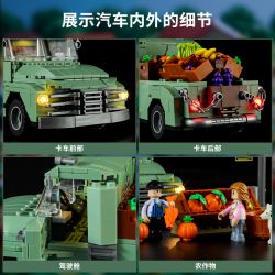 FUNWHOLE F9016 9016 non  XE TẢI NÔNG TRẠI bộ đồ chơi xếp lắp ráp ghép mô hình Creator THE FARM TRUCK Sáng Tạo 499 khối