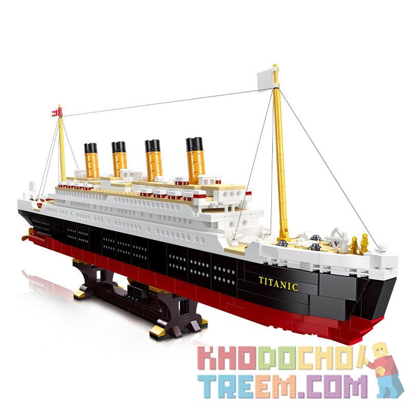 JIESTAR 92026 non  TÀU DU LỊCH TITANIC bộ đồ chơi xếp lắp ráp ghép mô hình Creator Sáng Tạo 1059 khối