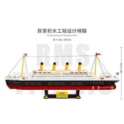 JIESTAR 92026 non  TÀU DU LỊCH TITANIC bộ đồ chơi xếp lắp ráp ghép mô hình Creator Sáng Tạo 1059 khối