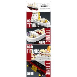 JIESTAR 92026 non  TÀU DU LỊCH TITANIC bộ đồ chơi xếp lắp ráp ghép mô hình Creator Sáng Tạo 1059 khối