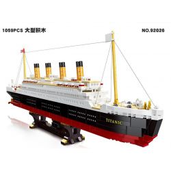 JIESTAR 92026 non  TÀU DU LỊCH TITANIC bộ đồ chơi xếp lắp ráp ghép mô hình Creator Sáng Tạo 1059 khối