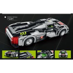 REOBRIX 11031 non  PEUGEOT 9X8 24 GIỜ CỦA SIÊU XE HYBRID LE MANS tỷ lệ 1:12 bộ đồ chơi xếp lắp ráp ghép mô hình Creator Sáng Tạo 1338 khối