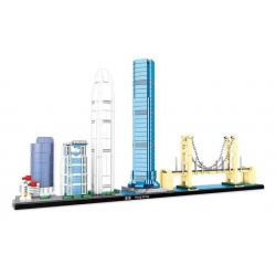 WOMA C0333 0333 non  ĐƯỜNG CHÂN TRỜI THÀNH PHỐ HỒNG KÔNG bộ đồ chơi xếp lắp ráp ghép mô hình Architecture CITY SKY VIEW Công Trình Kiến Trúc 1043 khối