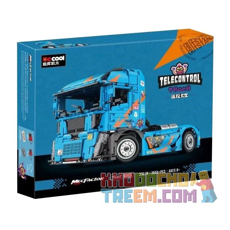 DECOOL BRICKCOOL 33016 non  XE TẢI ĐIỀU KHIỂN TỪ XA bộ đồ chơi xếp lắp ráp ghép mô hình  TELECONTROL TRUCK Kỹ Thuật Công Nghệ Cao Mô Hình Phương Tiện 3655 khối