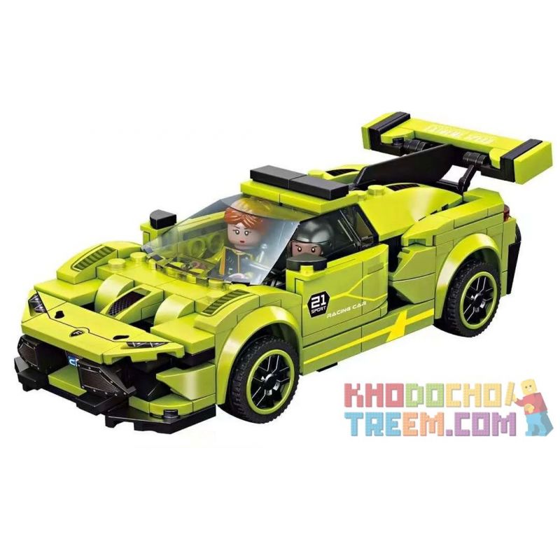 FORANGE FC1610 1610 non  SIÊU XE CỰC NHANH KÉO ÂM THANH VÀ ÁNH SÁNG bộ đồ chơi xếp lắp ráp ghép mô hình Speed Champions Racing Cars RACING CLUB Đua Xe Công Thức 295 khối