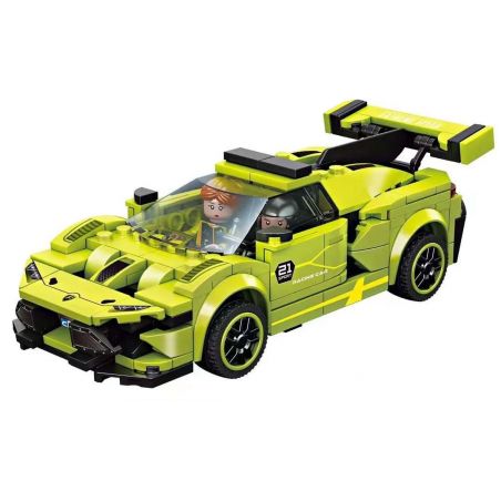 FORANGE FC1610 1610 non  SIÊU XE CỰC NHANH KÉO ÂM THANH VÀ ÁNH SÁNG bộ đồ chơi xếp lắp ráp ghép mô hình Speed Champions Racing Cars RACING CLUB Đua Xe Công Thức 295 khối