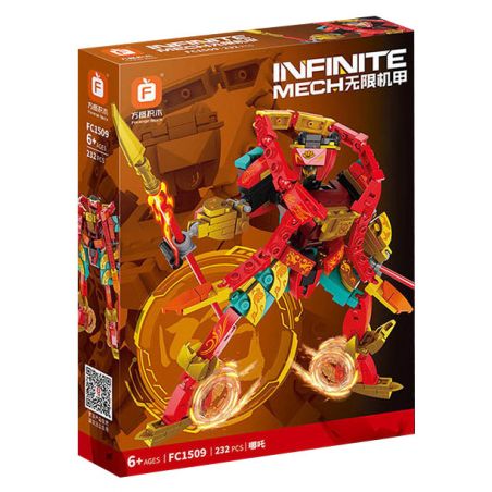 FORANGE FC1509 1509 non  INFINITE MECHA NEZHA HÀNH TRÌNH ĐẾN PHƯƠNG TÂY bộ đồ chơi xếp lắp ráp ghép mô hình 232 khối