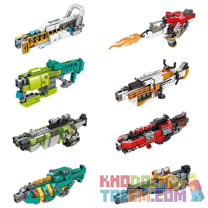 Kazi KY88030 88030 non  8 LOẠI SÚNG CẦM TAY TRONG TƯƠNG LAI PHÁO HẠT RUNG MÁY TẠO MÀU ĐỎ TIỂU LIÊN NĂNG LƯỢNG NHẸ LỰU CAO NỔ MÌN N2 TRƯỜNG CHÙM TỬ KÉP LASER XOẮN ỐC bộ đồ chơi xếp lắp ráp ghép mô hình FUTURE FIREARMS 837 khối