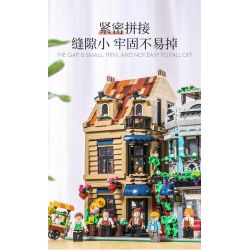 BITING CAT Q2023 2023 non  NGƯỜI BÁN HOA bộ đồ chơi xếp lắp ráp ghép mô hình Creator FLOWER SHOP Sáng Tạo 2505 khối