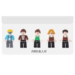 BITING CAT Q2023 2023 non  NGƯỜI BÁN HOA bộ đồ chơi xếp lắp ráp ghép mô hình Creator FLOWER SHOP Sáng Tạo 2505 khối