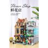 BITING CAT Q2023 2023 non  NGƯỜI BÁN HOA bộ đồ chơi xếp lắp ráp ghép mô hình Creator FLOWER SHOP Sáng Tạo 2505 khối