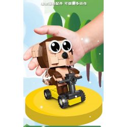 CAYI 2011 non  PHIM HOẠT HÌNH TRƯỢT ĐỘNG VẬT 4 LOẠI HỔ SƯ TỬ THỎ HƯƠU CAO CỔ bộ đồ chơi xếp lắp ráp ghép mô hình 468 khối