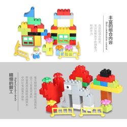 HYSTOYS HONGYUANSHENG AOLEDUOTOYS HG-1660B 1660B HG1660B Xếp hình kiểu    Creative Bucket Thiên đường Học Tập 123 khối