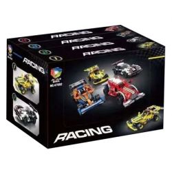 JIQILE 47002 non  XE ĐUA 4 LOẠI VÀNG TRẮNG CAM ĐỎ bộ đồ chơi xếp lắp ráp ghép mô hình  RACING Kỹ Thuật Công Nghệ Cao Mô Hình Phương Tiện 742 khối