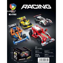 JIQILE 47002 non  XE ĐUA 4 LOẠI VÀNG TRẮNG CAM ĐỎ bộ đồ chơi xếp lắp ráp ghép mô hình  RACING Kỹ Thuật Công Nghệ Cao Mô Hình Phương Tiện 742 khối