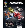 JIQILE 47002 non  XE ĐUA 4 LOẠI VÀNG TRẮNG CAM ĐỎ bộ đồ chơi xếp lắp ráp ghép mô hình  RACING Kỹ Thuật Công Nghệ Cao Mô Hình Phương Tiện 742 khối
