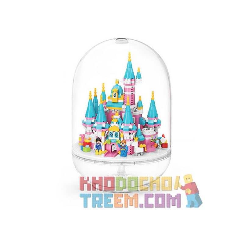 MOYU BLOCK MY92102 92102 non  VIÊN NANG LÂU ĐÀI MÀU HỒNG bộ đồ chơi xếp lắp ráp ghép mô hình Girl PINK CASTLE Con Gái 1169 khối