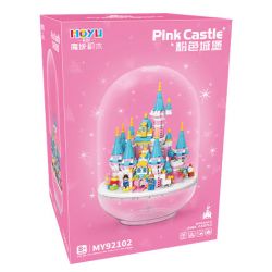 MOYU BLOCK MY92102 92102 non  VIÊN NANG LÂU ĐÀI MÀU HỒNG bộ đồ chơi xếp lắp ráp ghép mô hình Girl PINK CASTLE Con Gái 1169 khối
