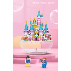 MOYU BLOCK MY92102 92102 non  VIÊN NANG LÂU ĐÀI MÀU HỒNG bộ đồ chơi xếp lắp ráp ghép mô hình Girl PINK CASTLE Con Gái 1169 khối