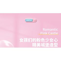 MOYU BLOCK MY92102 92102 non  VIÊN NANG LÂU ĐÀI MÀU HỒNG bộ đồ chơi xếp lắp ráp ghép mô hình Girl PINK CASTLE Con Gái 1169 khối
