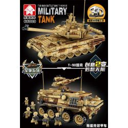 LE YI 66009 non  XE TĂNG T-90 bộ đồ chơi xếp lắp ráp ghép mô hình Military Army T-90 MAIN BATTLE TANK Quân Sự Bộ Đội 1688 khối
