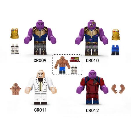 CR009 CR010 CR011 CR012 non  CÁC NHÂN VẬT NHỎ CỦA THANOS KINGPIN THING bộ đồ chơi xếp lắp ráp ghép mô hình Super Heroes Siêu Nhân Anh Hùng