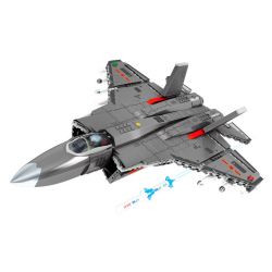 SEMBO 202191 non  VINH QUANG CỦA CƯỜNG QUỐC TIÊM KÍCH TRÊN TÀU SÂN BAY J-35 bộ đồ chơi xếp lắp ráp ghép mô hình Military Army Quân Sự Bộ Đội 1109 khối