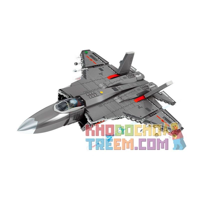 SEMBO 202191 non  VINH QUANG CỦA CƯỜNG QUỐC TIÊM KÍCH TRÊN TÀU SÂN BAY J-35 bộ đồ chơi xếp lắp ráp ghép mô hình Military Army Quân Sự Bộ Đội 1109 khối
