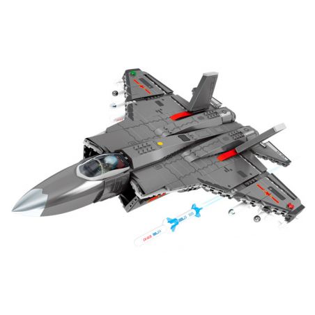 SEMBO 202191 non  VINH QUANG CỦA CƯỜNG QUỐC TIÊM KÍCH TRÊN TÀU SÂN BAY J-35 bộ đồ chơi xếp lắp ráp ghép mô hình Military Army Quân Sự Bộ Đội 1109 khối