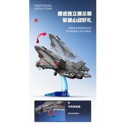 SEMBO 202191 non  VINH QUANG CỦA CƯỜNG QUỐC TIÊM KÍCH TRÊN TÀU SÂN BAY J-35 bộ đồ chơi xếp lắp ráp ghép mô hình Military Army Quân Sự Bộ Đội 1109 khối