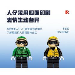 SEMBO 202191 non  VINH QUANG CỦA CƯỜNG QUỐC TIÊM KÍCH TRÊN TÀU SÂN BAY J-35 bộ đồ chơi xếp lắp ráp ghép mô hình Military Army Quân Sự Bộ Đội 1109 khối