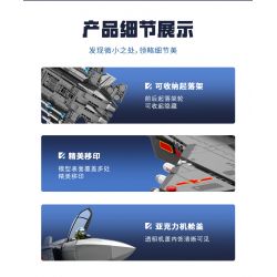 SEMBO 202191 non  VINH QUANG CỦA CƯỜNG QUỐC TIÊM KÍCH TRÊN TÀU SÂN BAY J-35 bộ đồ chơi xếp lắp ráp ghép mô hình Military Army Quân Sự Bộ Đội 1109 khối