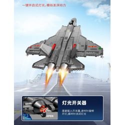 SEMBO 202191 non  VINH QUANG CỦA CƯỜNG QUỐC TIÊM KÍCH TRÊN TÀU SÂN BAY J-35 bộ đồ chơi xếp lắp ráp ghép mô hình Military Army Quân Sự Bộ Đội 1109 khối