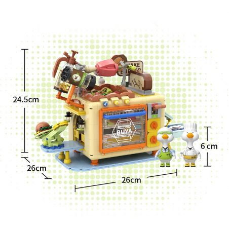 CHEESE JELLY BEANS 846492 non  THÀNH PHỐ ẨM THỰC BUYA LÒ NƯỚNG ĐIỆN bộ đồ chơi xếp lắp ráp ghép mô hình 1293 khối