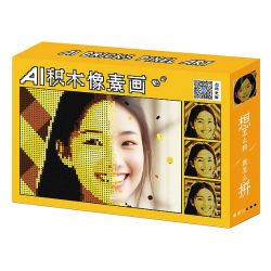 HUNDRED GRID PAINTINGS S061 non  NGHỆ THUẬT PIXEL AI bộ đồ chơi xếp lắp ráp ghép mô hình Arts & Crafts 3727 khối