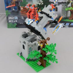 QMAN ENLIGHTEN KEEPPLEY 1019 non  TẤN CÔNG PHÁO ĐÀI TRONG RỪNG bộ đồ chơi xếp lắp ráp ghép mô hình Medieval Castle CASTLE KNIGHTS Chiến Tranh Trung Cổ 262 khối