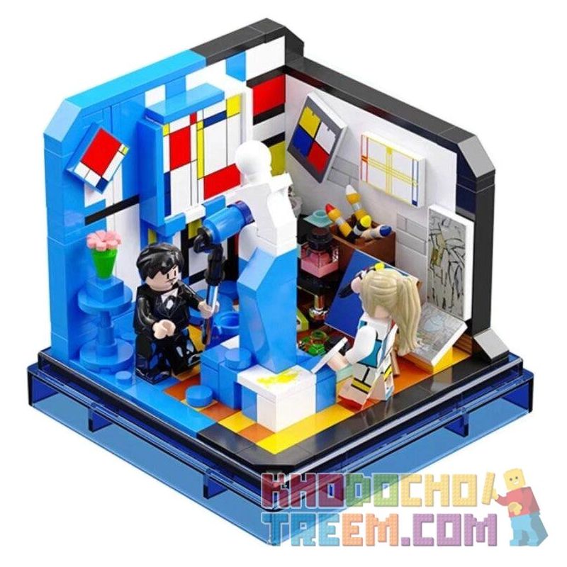 AREA-X AX0091 0091 non  NGHỆ SĨ VĨ ĐẠI THUẬT KẾT CẤU bộ đồ chơi xếp lắp ráp ghép mô hình INSPIRATION FROM ART CONSTITUT