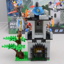 QMAN ENLIGHTEN KEEPPLEY 1019 non  TẤN CÔNG PHÁO ĐÀI TRONG RỪNG bộ đồ chơi xếp lắp ráp ghép mô hình Medieval Castle CASTLE KNIGHTS Chiến Tranh Trung Cổ 262 khối