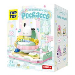 TOP TOY TC2306 2306 non  GIƯỜNG BẬP BÊNH CHO BÉ GIA ĐÌNH SANRIO MÔ HÌNH CHÓ PACHA bộ đồ chơi xếp lắp ráp ghép mô hình POCHACCO