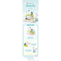 TOP TOY TC2306 2306 non  GIƯỜNG BẬP BÊNH CHO BÉ GIA ĐÌNH SANRIO MÔ HÌNH CHÓ PACHA bộ đồ chơi xếp lắp ráp ghép mô hình POCHACCO