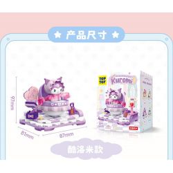 TOP TOY TC2306 2306 non  GIƯỜNG BẬP BÊNH CHO BÉ GIA ĐÌNH SANRIO MÔ HÌNH CHÓ PACHA bộ đồ chơi xếp lắp ráp ghép mô hình POCHACCO