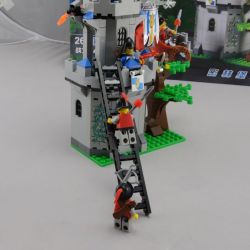 QMAN ENLIGHTEN KEEPPLEY 1019 non  TẤN CÔNG PHÁO ĐÀI TRONG RỪNG bộ đồ chơi xếp lắp ráp ghép mô hình Medieval Castle CASTLE KNIGHTS Chiến Tranh Trung Cổ 262 khối