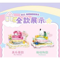 TOP TOY TC2304 2304 non  ROCKER DỄ THƯƠNG SỮA GIA ĐÌNH SANRIO NGƯỜI MẪU COOLOMI bộ đồ chơi xếp lắp ráp ghép mô hình KUROMI