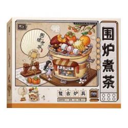 LOZ 1388 non  NẤU TRÀ BÊN BẾP LỬA CỔ ĐIỂN bộ đồ chơi xếp lắp ráp ghép mô hình 841 khối