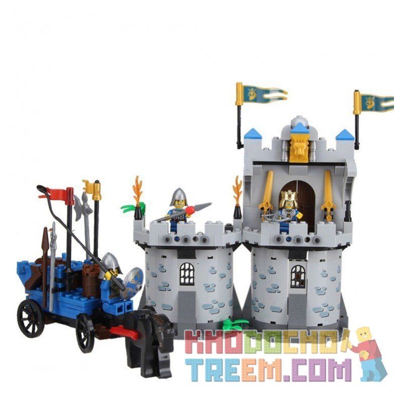 QMAN ENLIGHTEN KEEPPLEY 1020 non  PHÒNG THỦ LÂU ĐÀI NHÀ VUA bộ đồ chơi xếp lắp ráp ghép mô hình Medieval Castle CASTLE KNIGHTS Chiến Tranh Trung Cổ 267 khối