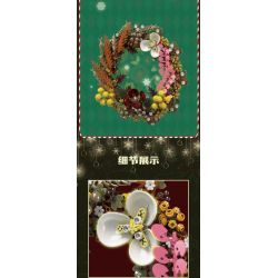 MouldKing 10074 Mould King 10074 non  VÒNG HOA KHÔ GIÁNG SINH bộ đồ chơi xếp lắp ráp ghép mô hình Creator CHRISTMAS DRIED FLOWER WREATH Sáng Tạo 1038 khối