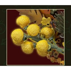 MouldKing 10074 Mould King 10074 non  VÒNG HOA KHÔ GIÁNG SINH bộ đồ chơi xếp lắp ráp ghép mô hình Creator CHRISTMAS DRIED FLOWER WREATH Sáng Tạo 1038 khối